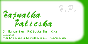 hajnalka palicska business card